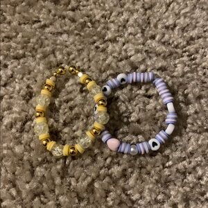 handmade upcycled beaded bracelet